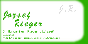 jozsef rieger business card